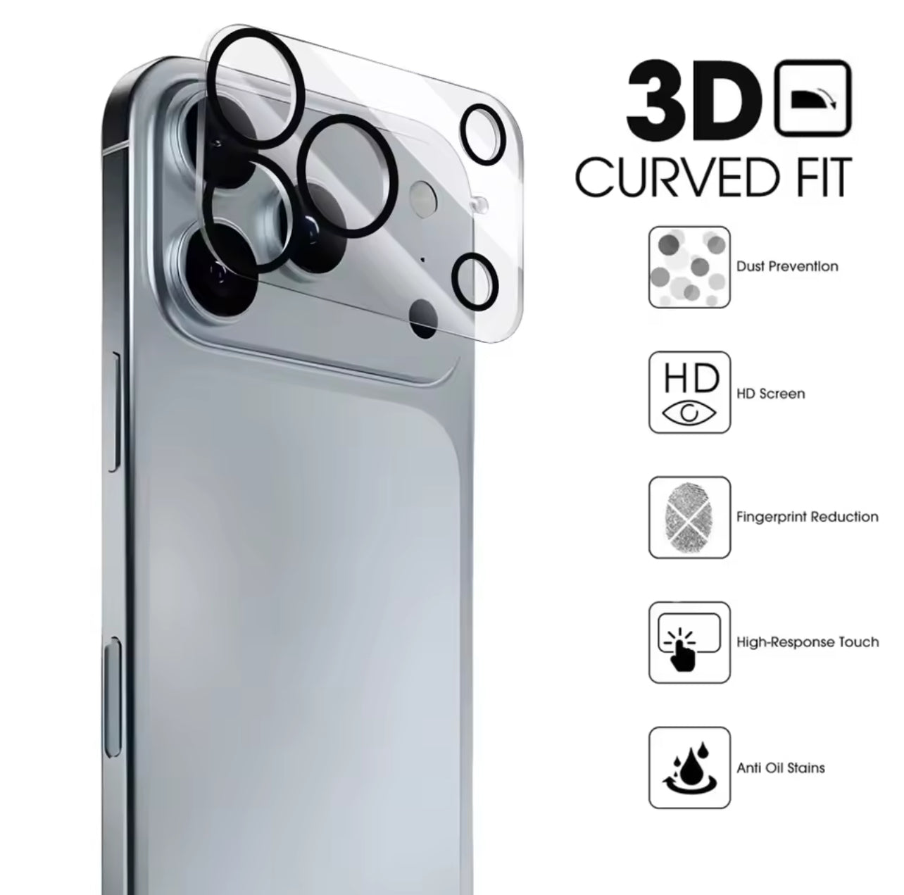 PJun Branded Premium 9H Clear Camera Lens Protector- 4PCS for Apple iPhone 17 Series 2025 PJun Branded Premium 9H Clear Camera Lens Protector- 4PCS for Apple iPhone 17 Series 2025